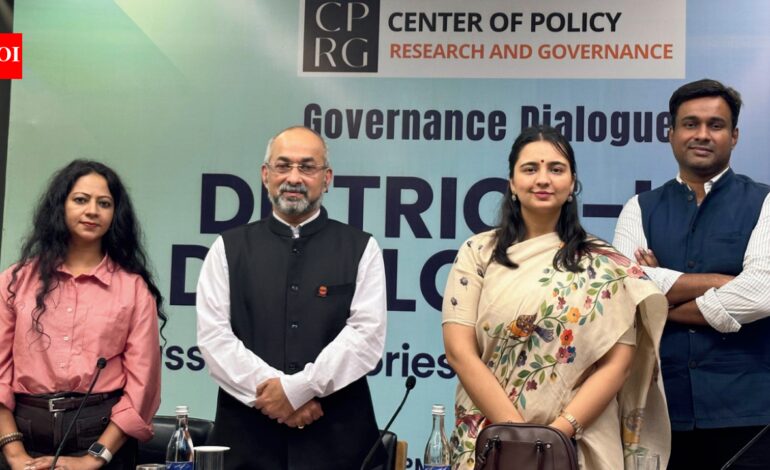 CPRG launches Governance Dialogue series with focus on district-led development | India News