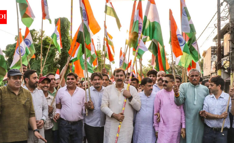 BJP distances itself from ‘anti-women’ slogans at 370 event | India News