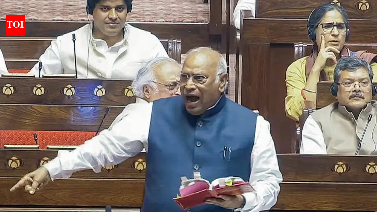 Rijiju raises point of order, Kharge hits back at minister | India News