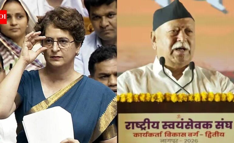 ‘They don’t need a certificate from you’: Priyanka hits back at RSS chief Bhagwat’s Gen Z outreach | India News