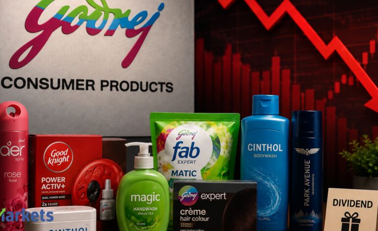 Godrej Consumer shares slide 4% after Q1 margin falls amid commodity inflation; Rs 5/share dividend declared