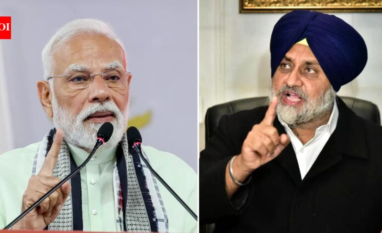 Sukhbir Singh Badal meets PM Modi, fuels BJP-SAD alliance buzz ahead of Punjab polls next year | India News