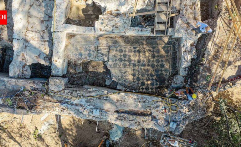 Archaeologists uncover ancient Roman structure near the Colosseum with mosaics resembling firefighters’ barracks | World News
