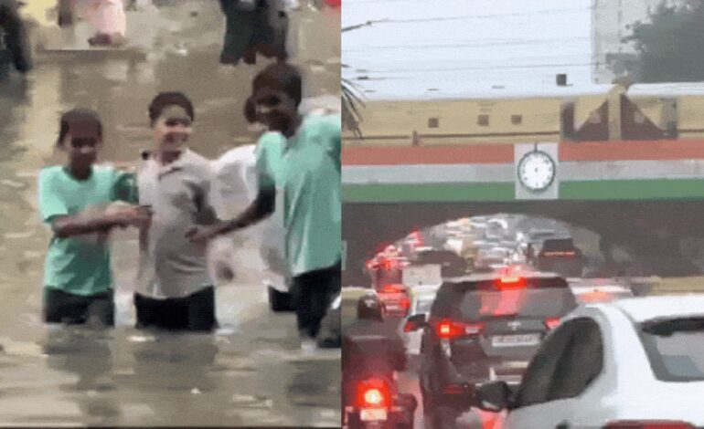 Watch: Delhi-NCR drowns in rain chaos; 7 videos show waterlogging, gridlock | India News