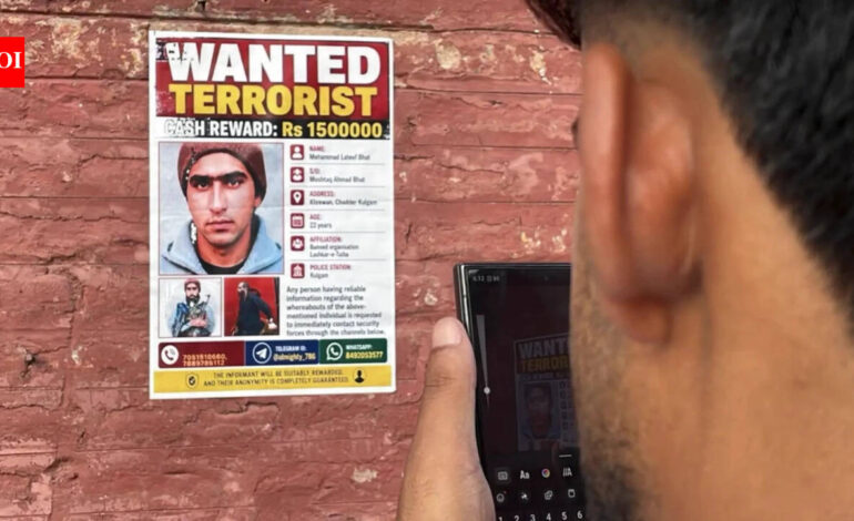Police put up posters of Lashkar commander across J&K, declare Rs 15L reward | India News