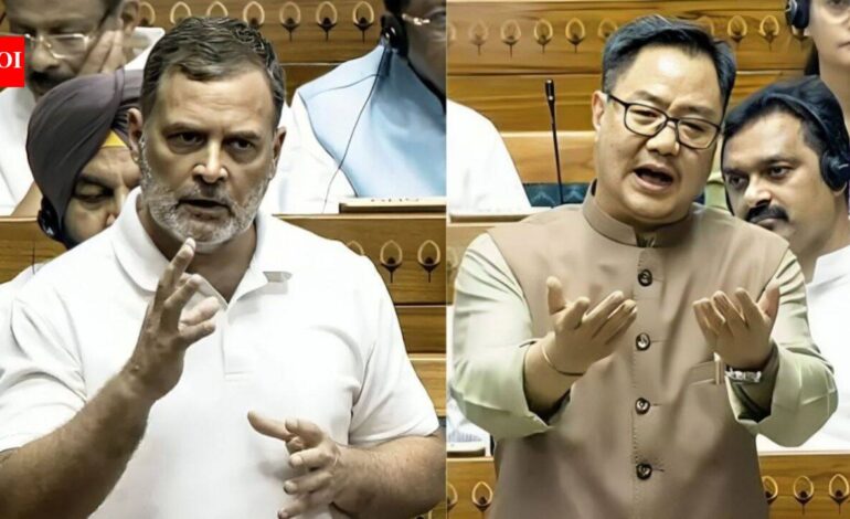 ‘Congress not realising own errors’: Rijiju draws parallel with Indira Gandhi post Emergency | India News
