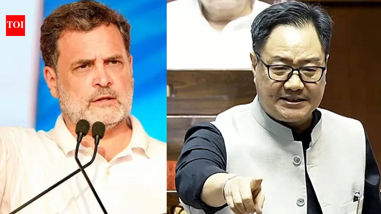 Rijiju, Rahul trade barbs over women’s quota bill rollout | India News