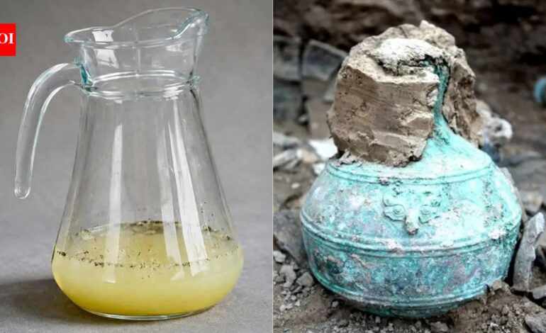 2,300-year-old beer, well preserved inside an ancient bronze bottle containing nearly a gallon of liquid with more than 2,400 chemical compounds, was discovered by archaeologists |