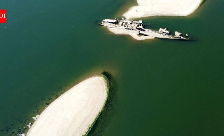 Record-low water levels are exposing the World War II wrecks near Serbia