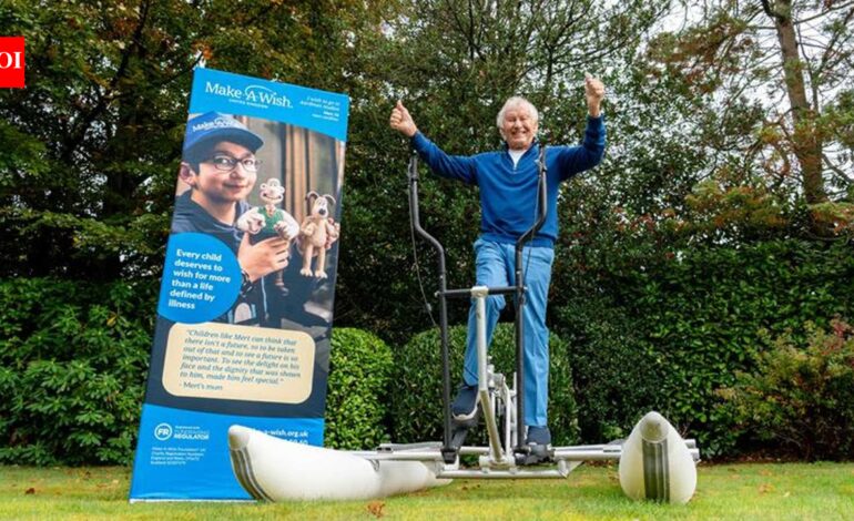 82-year-old Tony Fahey built a ‘walking on water’ machine for a 24-hour world record attempt to raise money for charity﻿ | World News