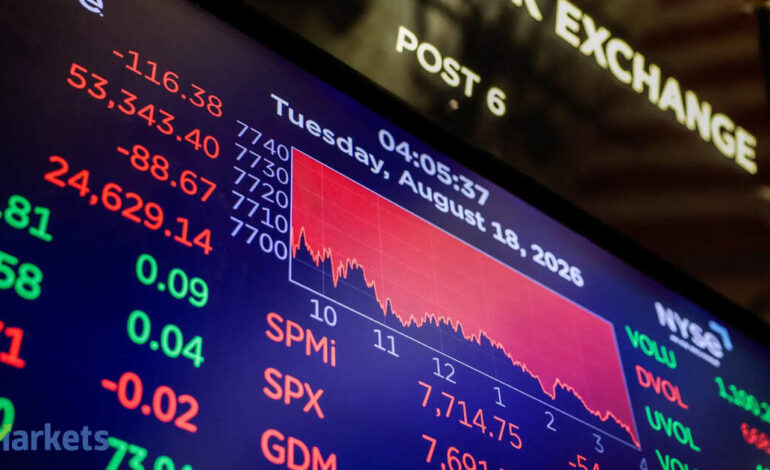 US stocks: US market sinks as bond yields rise, Walmart results disappoint