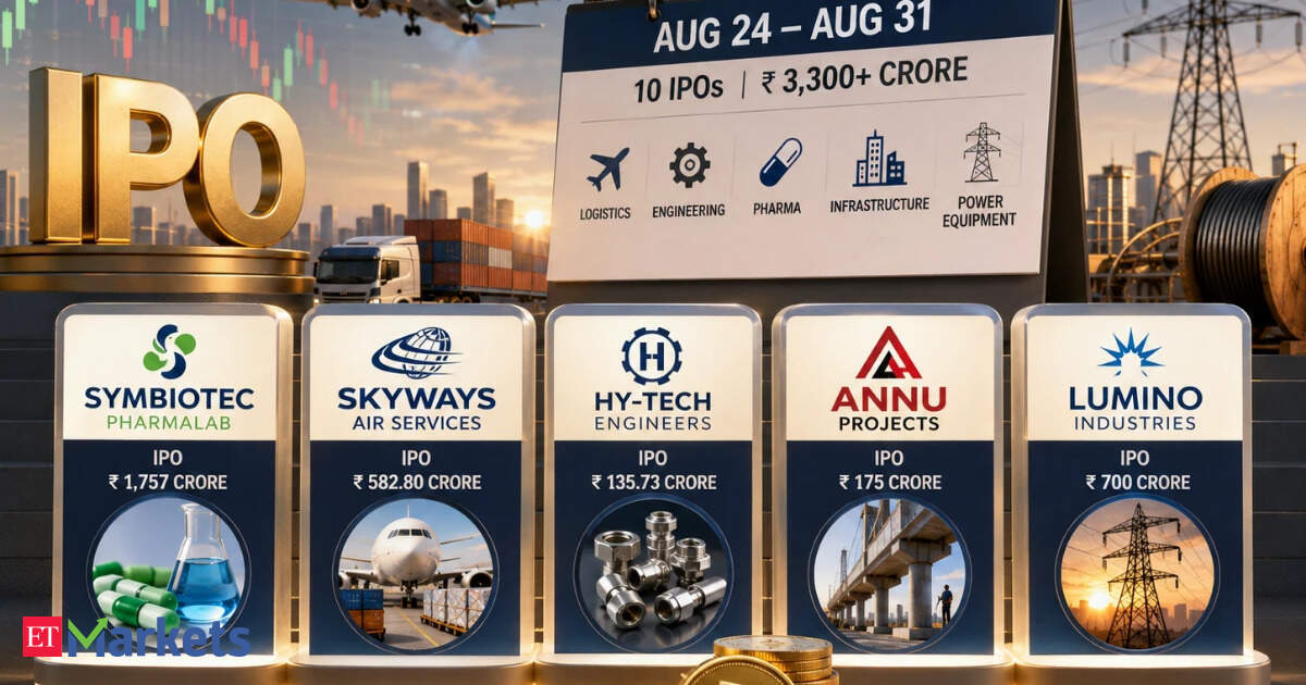 Rs 3,300 crore IPO week: Symbiotec, Skyways Air to lead 10-offer rush for investors