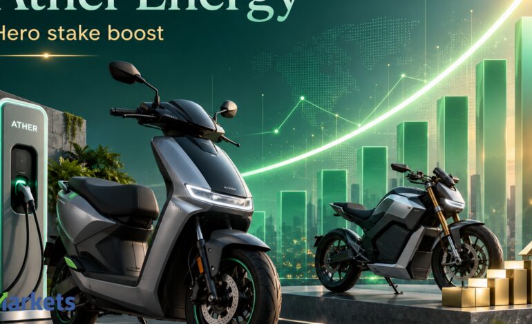 Ather Energy shares rally 4% as Hero MotoCorp plans Rs 1,758 crore investment