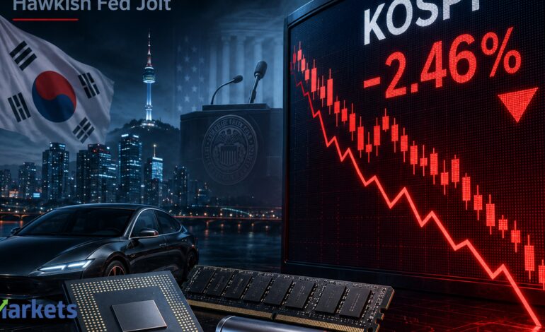 Global Market: South Korean shares fall as hawkish Fed comments weigh on sentiment