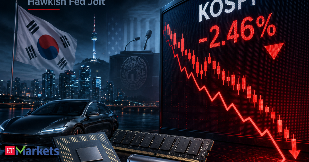 Global Market: South Korean shares fall as hawkish Fed comments weigh on sentiment