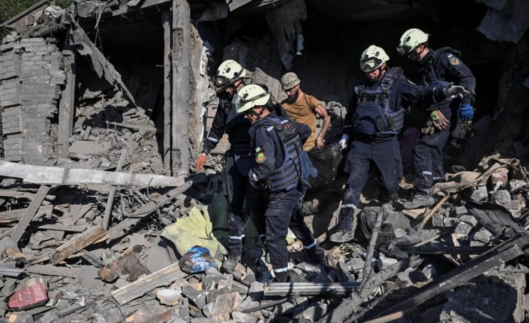 At least 14 dead as Ukraine, Russia exchange strikes