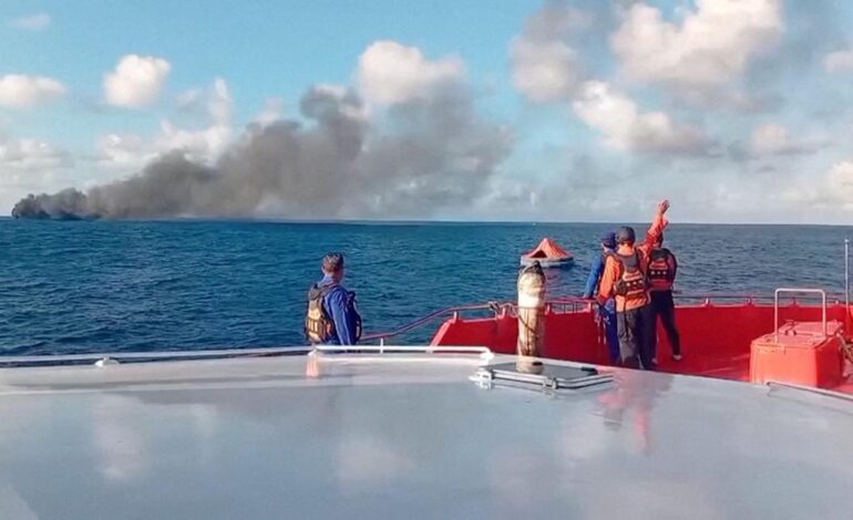 Passengers rescued as second ferry in days catches fire in Indonesia