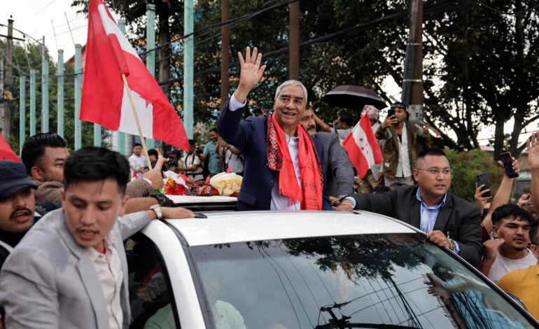 Nepal’s former PM Deuba returns after over five months abroad for treatment