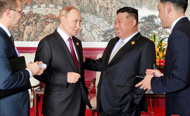 North Korea’s Kim, Russia’s Putin reaffirm ties on Korean Liberation Day