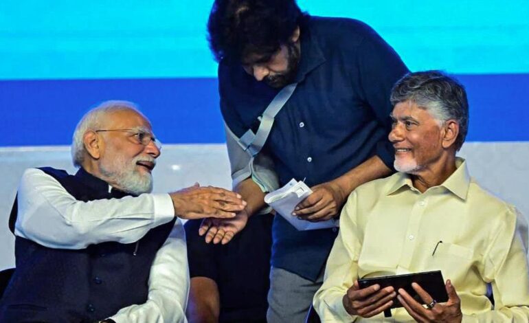 Pawan Kalyan gets a special handshake from PM Modi