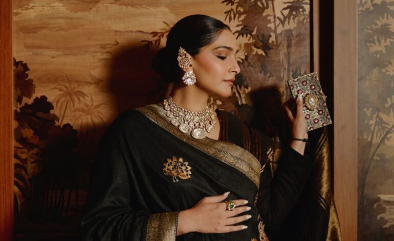 Sonam Kapoor’s Mughal-style choker features uncut diamonds set in a heritage jadai style