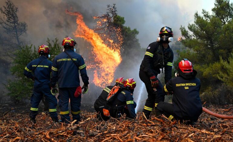 2 firefighting helicopters collide midair near Athens as Europe’s wildfire emergency rages