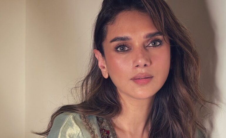 Aditi Rao Hydari wore a gharara set with antique zardozi embroidery on its neckline