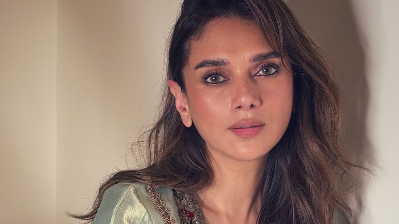 Aditi Rao Hydari wore a gharara set with antique zardozi embroidery on its neckline
