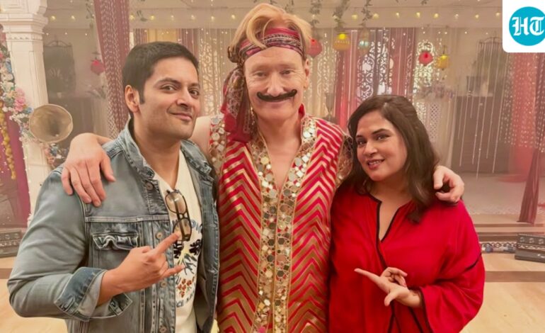 Conan O’Brien learns Bollywood dance, jokes with Richa Chadha, Ali Fazal in season 3 trailer of his travel show. Watch