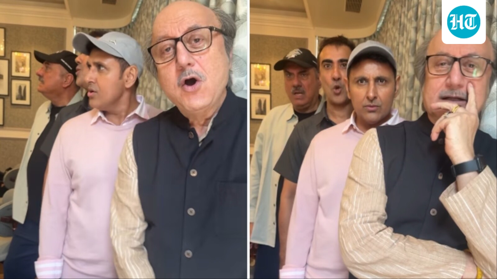 Anupam Kher hops on viral ‘Mere Mehboob’ trend from CJP protest with Boman Irani and Ranvir Shorey