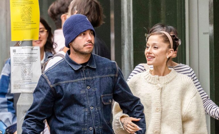 Ariana Grande and Ricky Álvarez Layer up for an Even Harder Launch in London