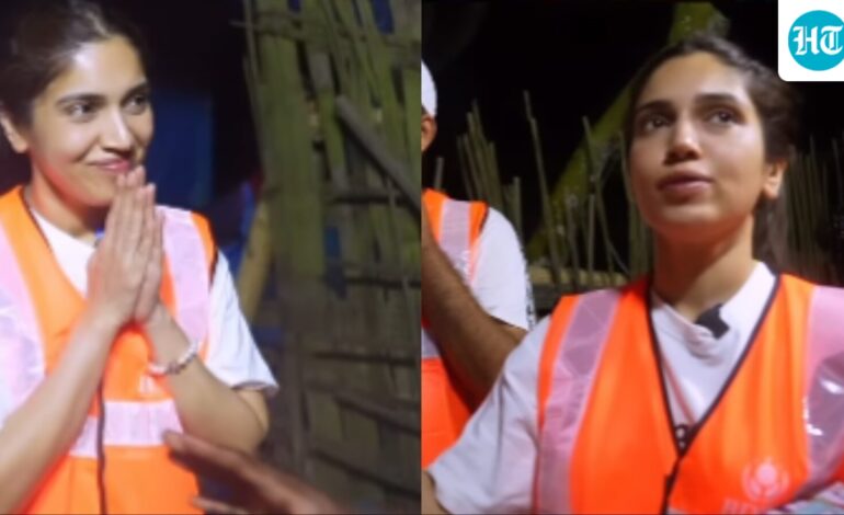 Bhumi Pednekar braves flooded Assam roads to distribute solar lights: ‘Everywhere there is water’