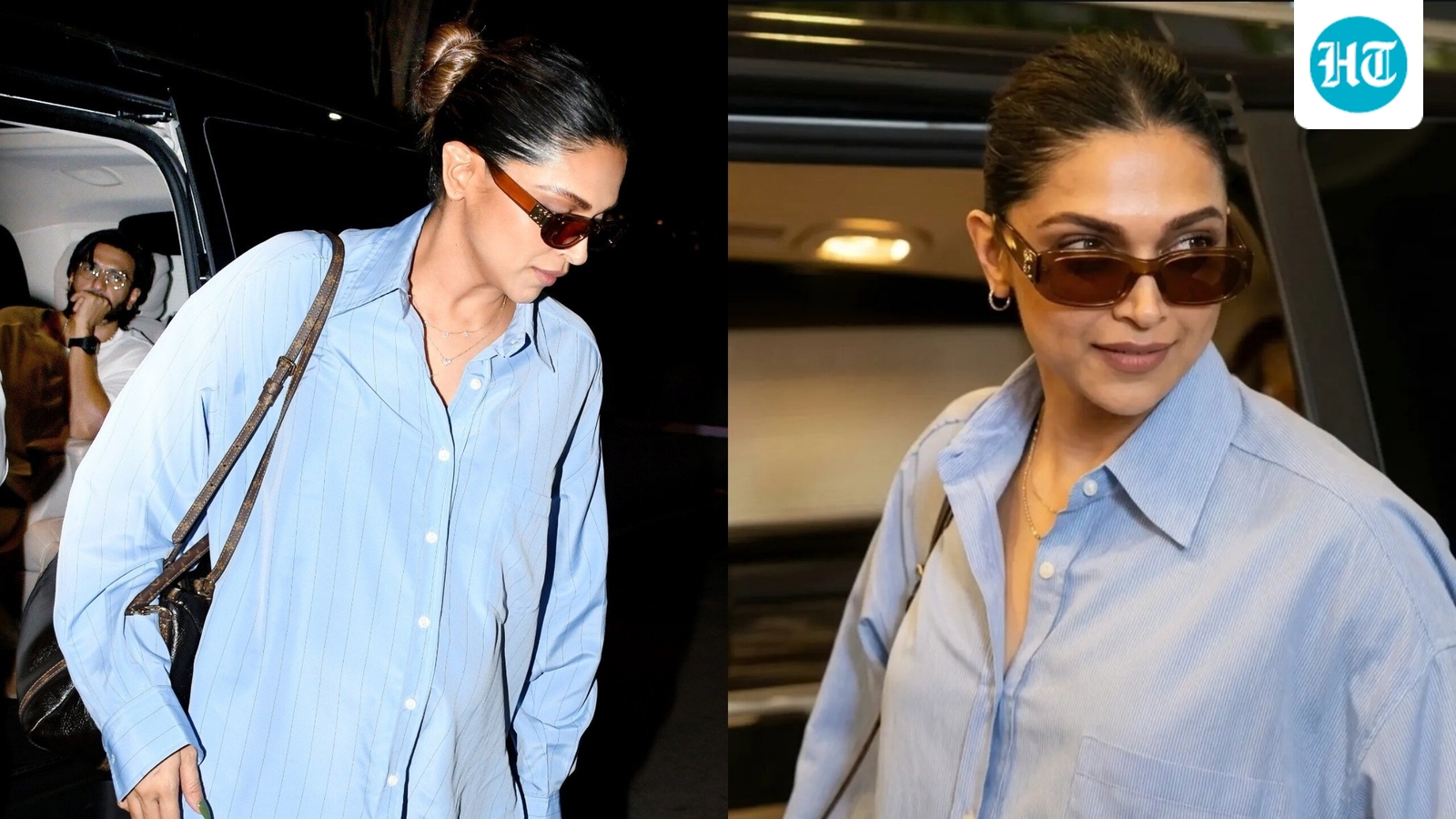 Pregnant Deepika Padukone carries daughter Dua close to her heart in rare outing; Ranveer Singh drops her off at airport