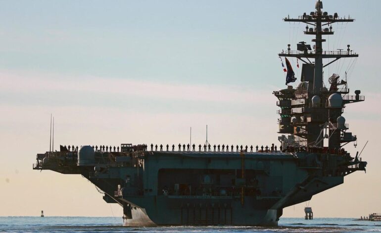 New aircraft carrier heads toward West Asia after reports of issues on long-deployed USS Lincoln