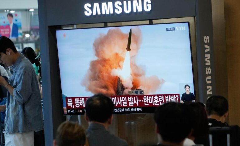 North Korea launches another missile towards sea ahead of U.S.-South Korean military drills