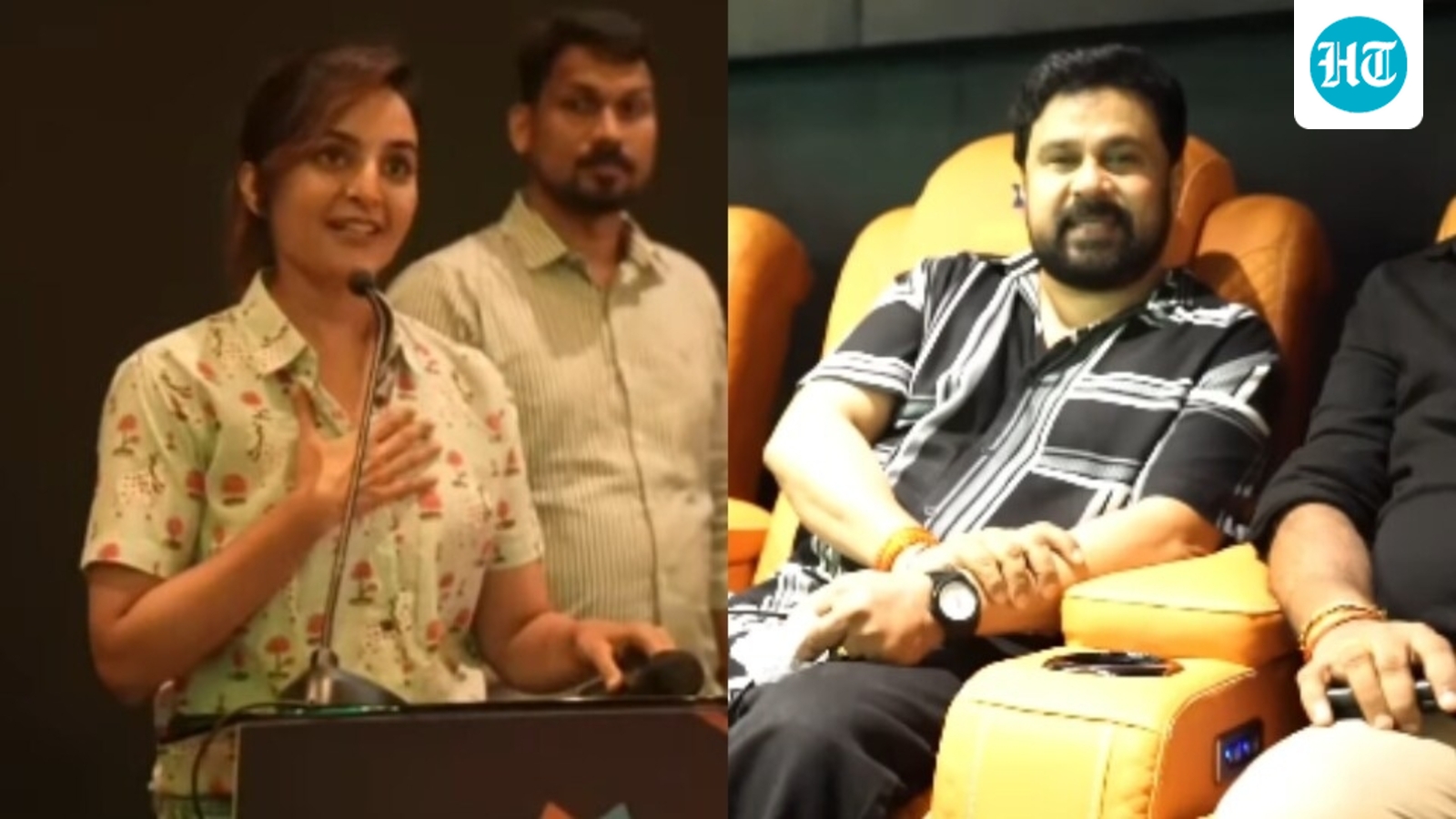 Dileep, Manju Warrier grab attention as they make rare appearance at same event years after contentious divorce. Watch