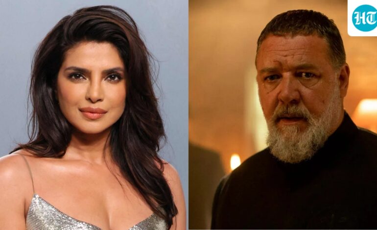 Priyanka Chopra teams up with Oscar winner Russell Crowe for sci-fi action thriller Bluefly; Nick Jonas cheers her on