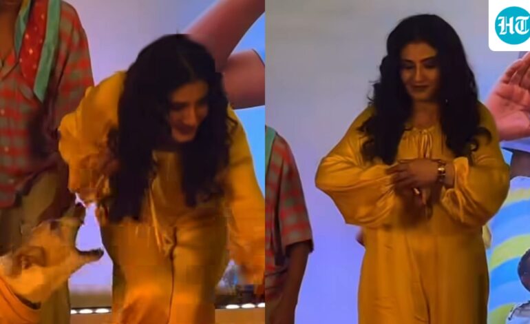 Raveena Tandon almost got bitten by the Ohh My Dog star; actor’s reaction wins hearts online. Watch video