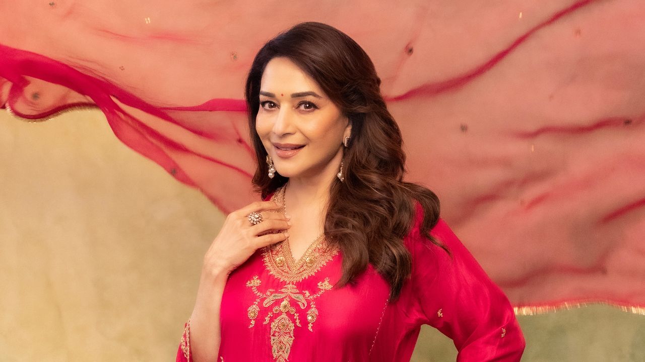 Madhuri Dixit Nene makes a case for zardozi and gotta patti embroidery in a kurta set