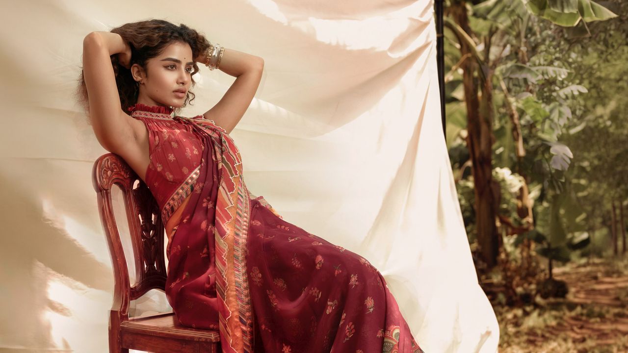 Anupama Parameswaran carries Torani’s chintz print from neckline to hem