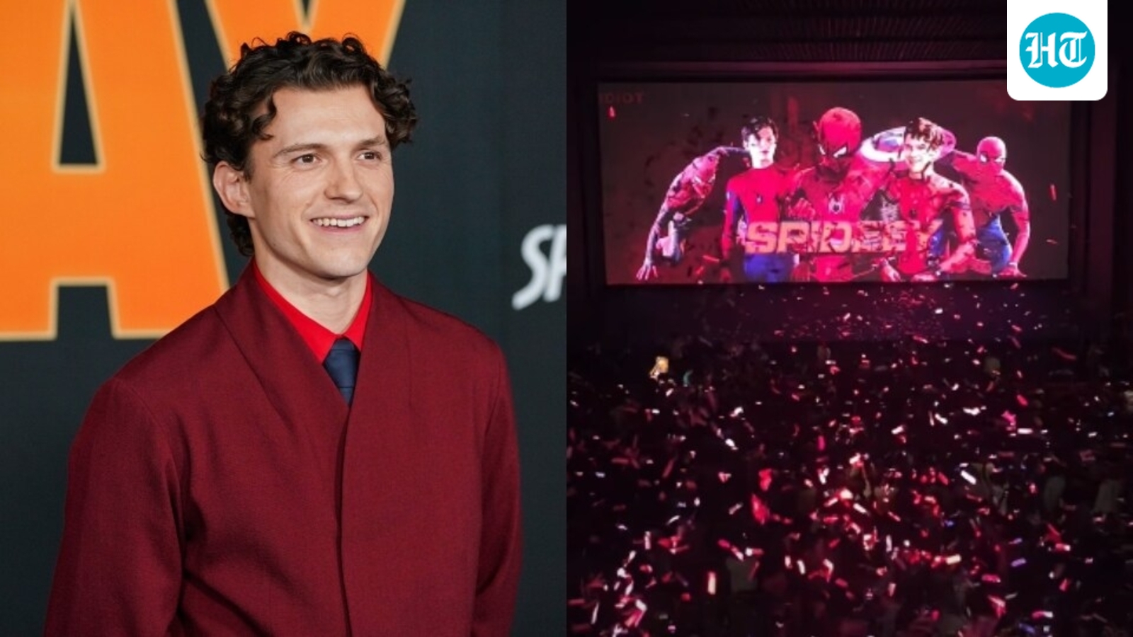 Tom Holland gets mass hero treatment for Spider-Man Brand New Day in Telugu states with title cards, confetti. Watch