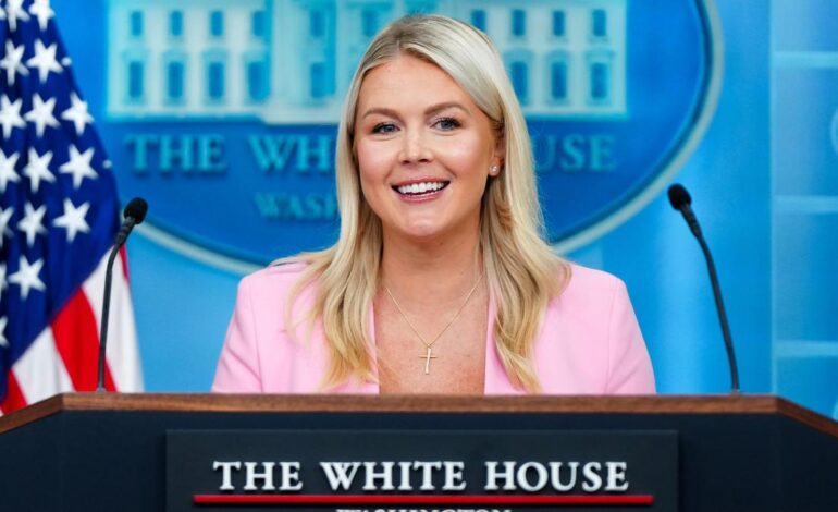 White House press secretary Karoline Leavitt, youngest person to hold role, to leave at month’s end