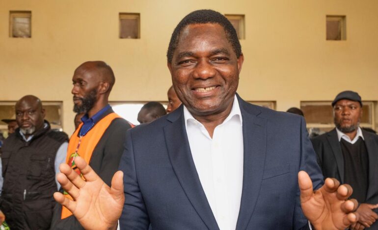 Zambia President Hichilema re-elected for second term following contentious polls