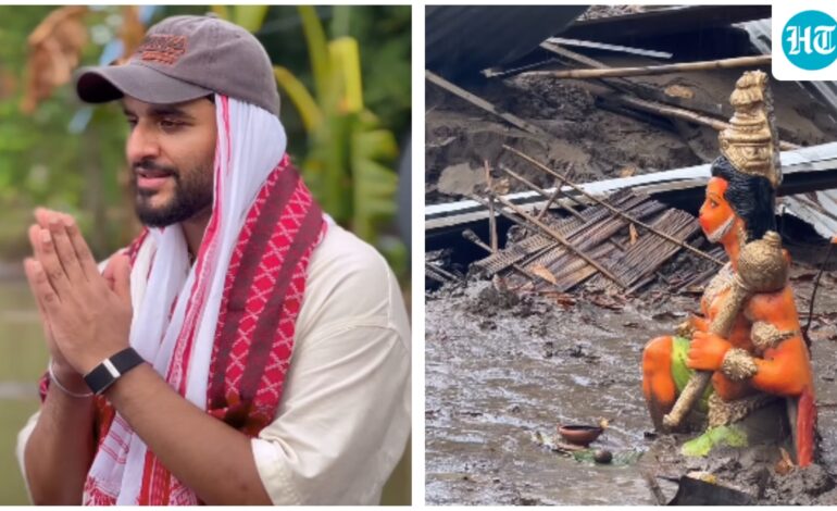 Abhishek Malhan pledges to rebuild Hanuman temple damaged in Assam floods, raises ₹20 lakh. Watch