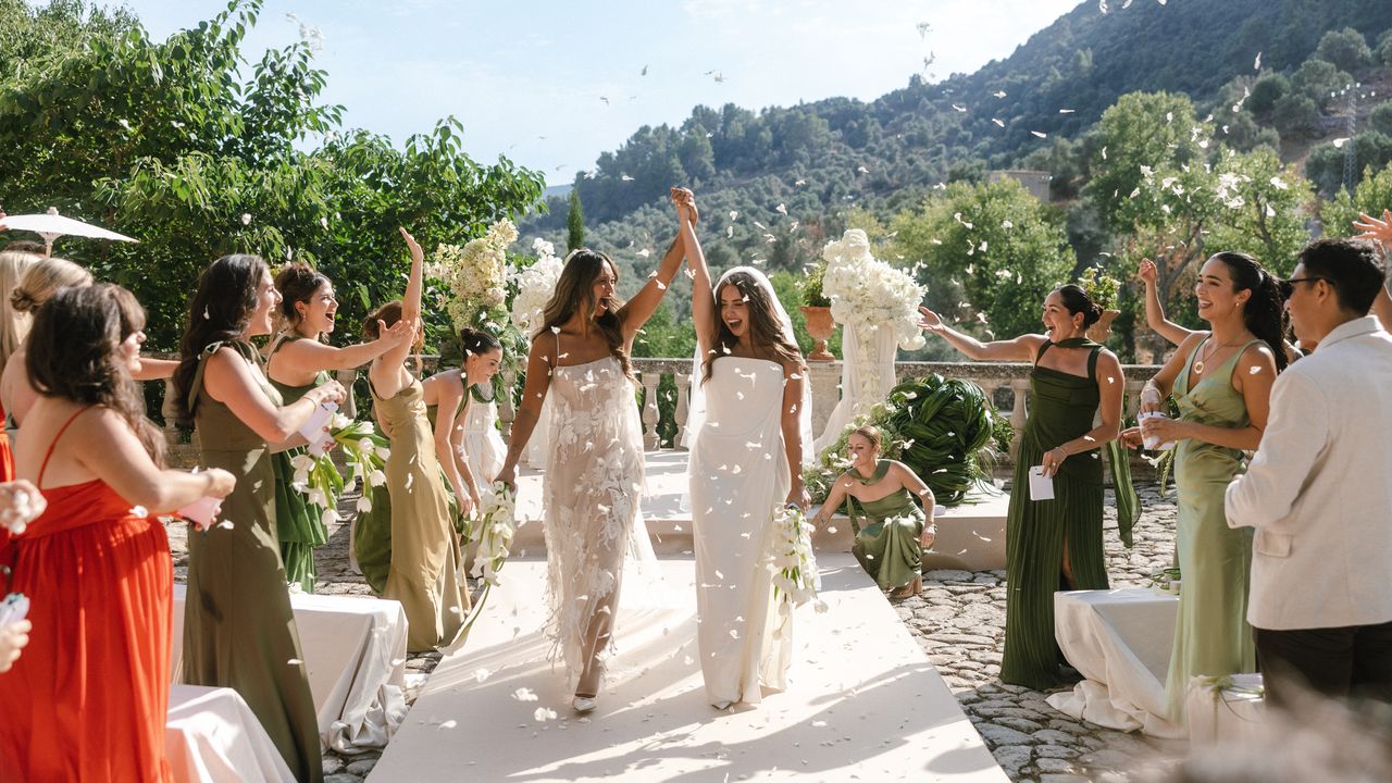 The Brides Wore Vivienne Westwood and Danielle Frankel for Their Intimate Wedding Celebration in Mallorca