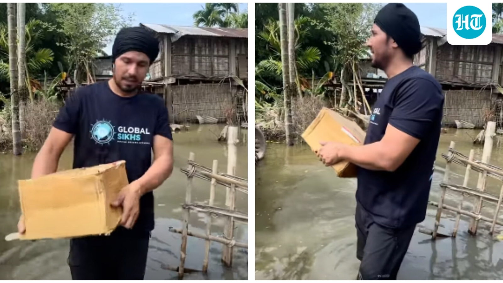 Randeep Hooda walks knee-deep in flood water, distributes kitchen items to families in Assam: ‘Everybody is thankful’