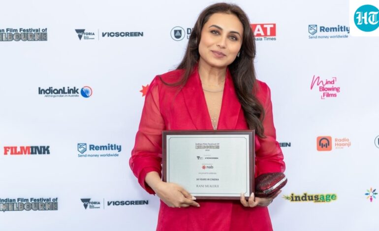 Rani Mukerji honoured for 3 decades in cinema: ‘My films, my characters and my voice have travelled so far from home’
