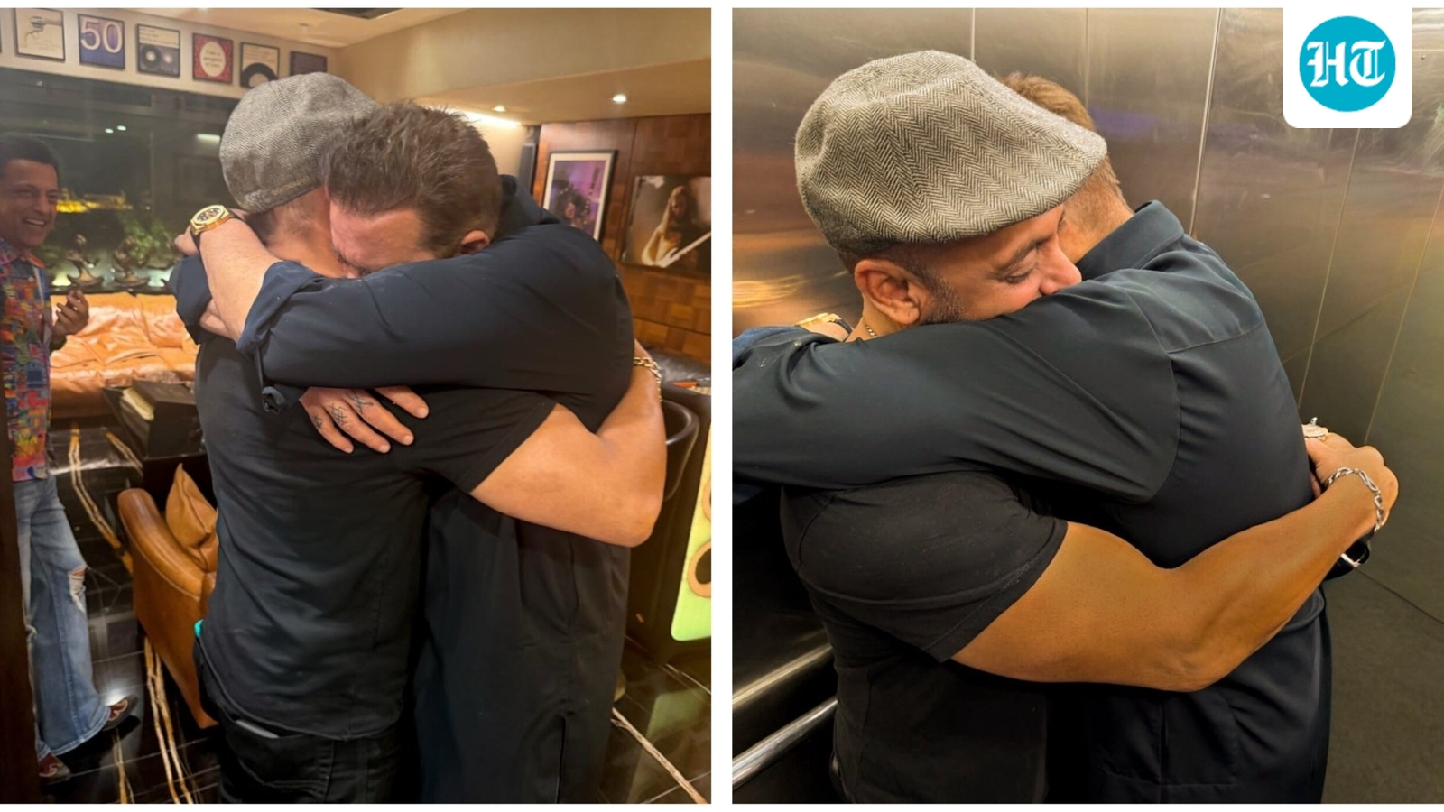 Salman Khan celebrates ‘bada bhai’ Sanjay Dutt with a tight hug, has an emotional reunion