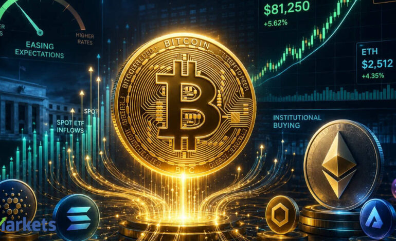 Bitcoin climbs nearly 4% to $81,000 as ETF inflows, strategy buying support rally