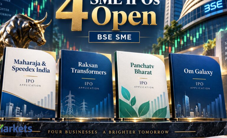 Four SME IPOs open today: Maharaja & Speedex India leads GMP at 16%, Raksan Transformers at 9%